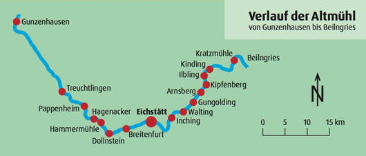 Flusskarte Altmühl
